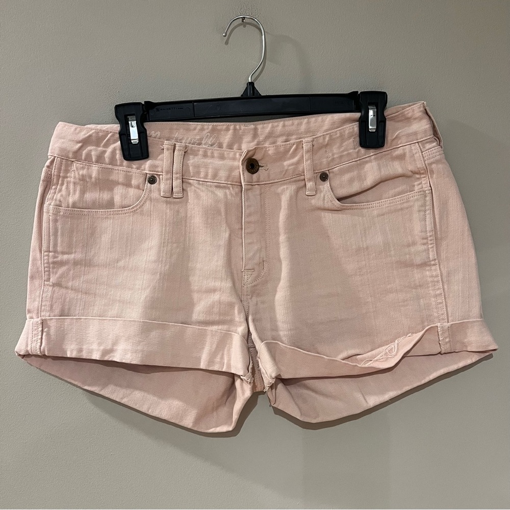 Madewell Mid Rise Pink Jean Shorts Size 29